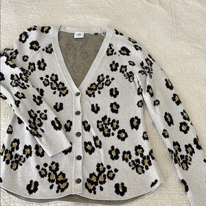 Cabi Chic Women's Leopard Print Cardigan Sweater